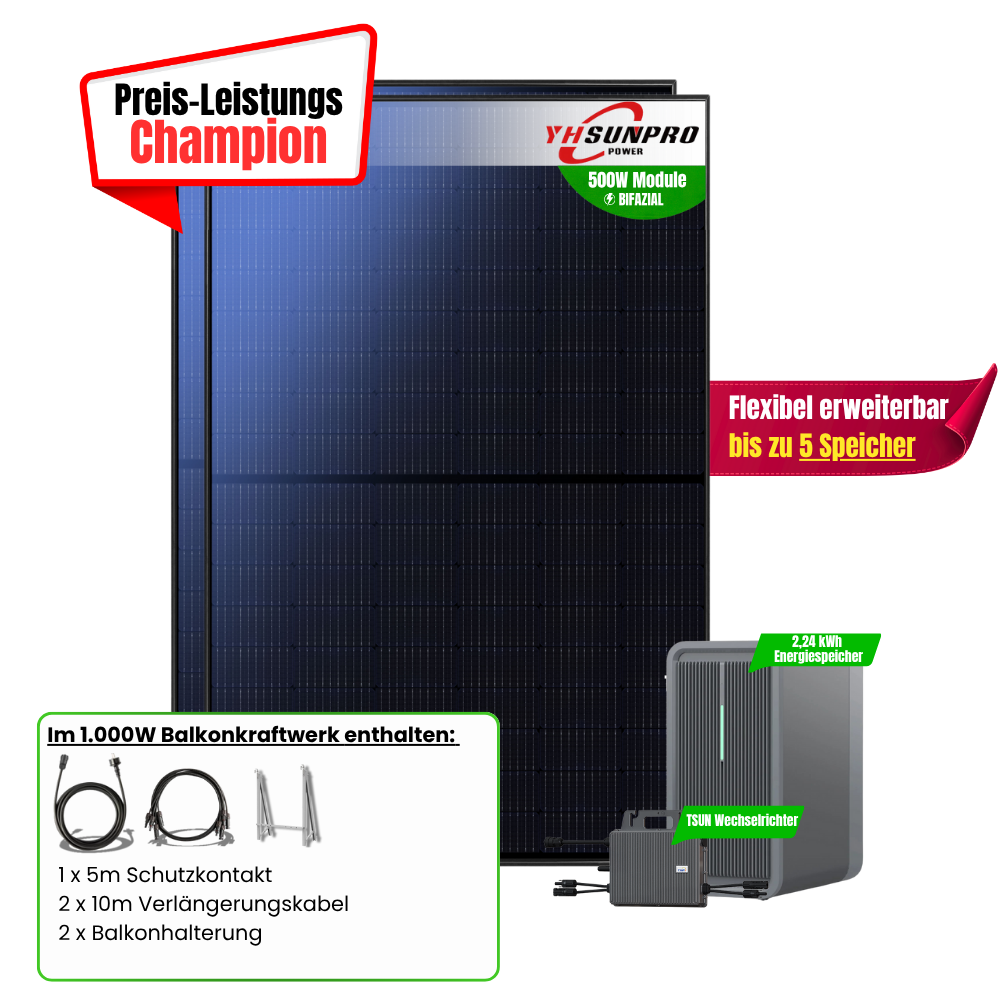 FlexiHome 1000W +2,24kWh Speicher