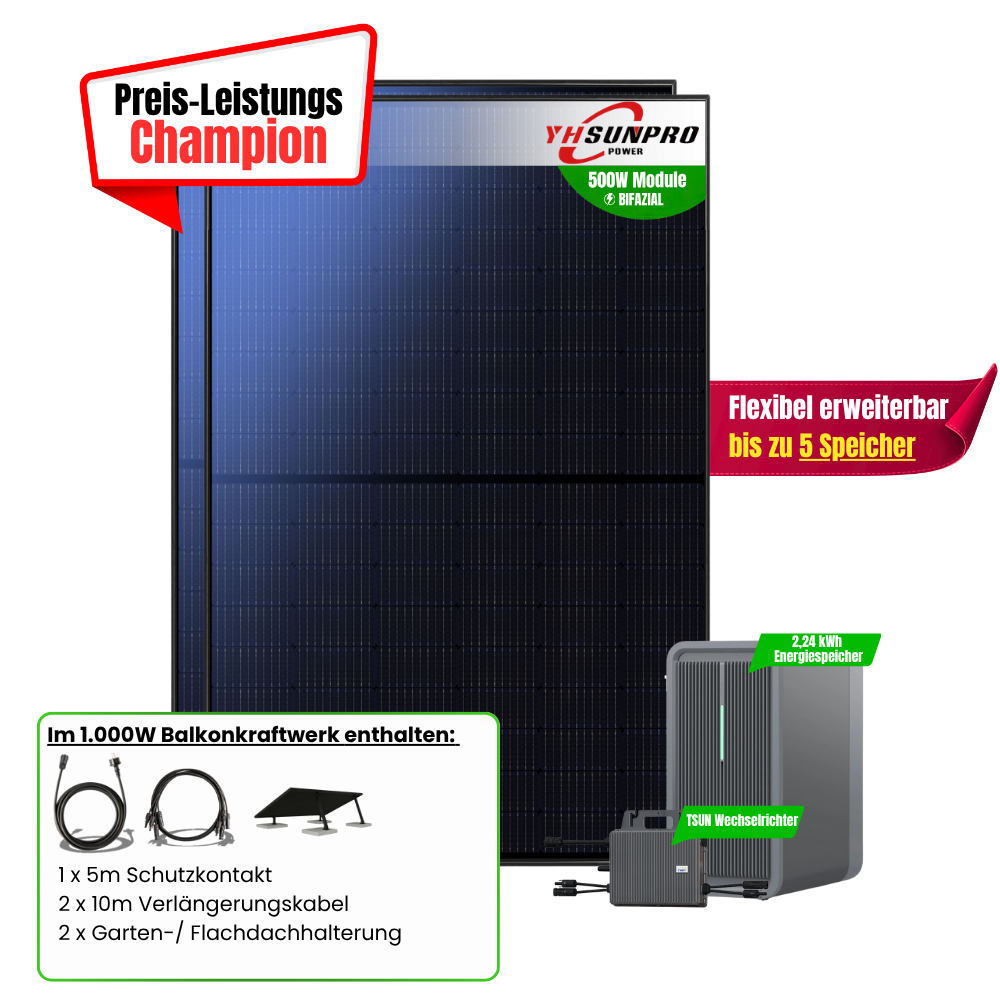 FlexiHome 1000W +2,24kWh Speicher