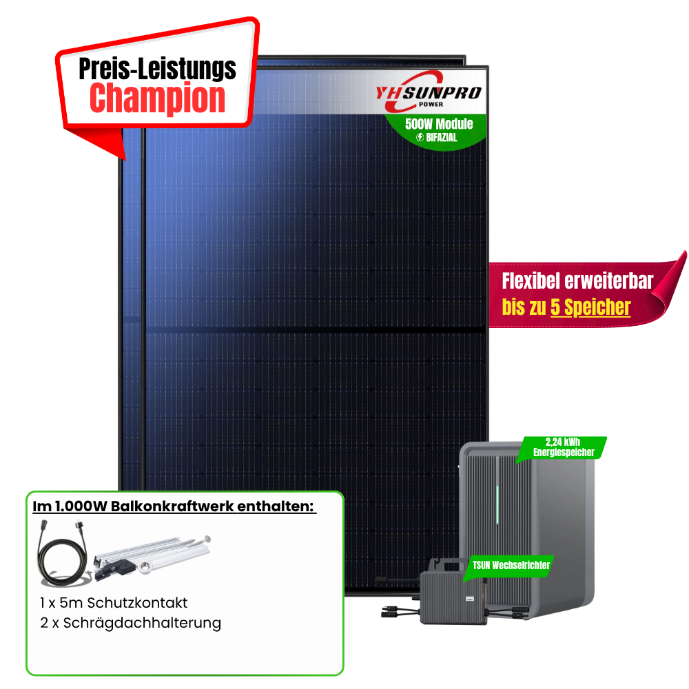 FlexiHome 1000W +2,24kWh Speicher