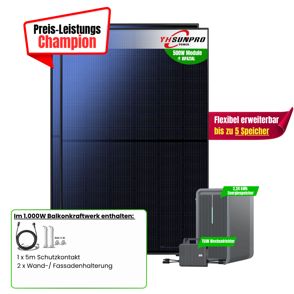 FlexiHome 1000W +2,24kWh Speicher