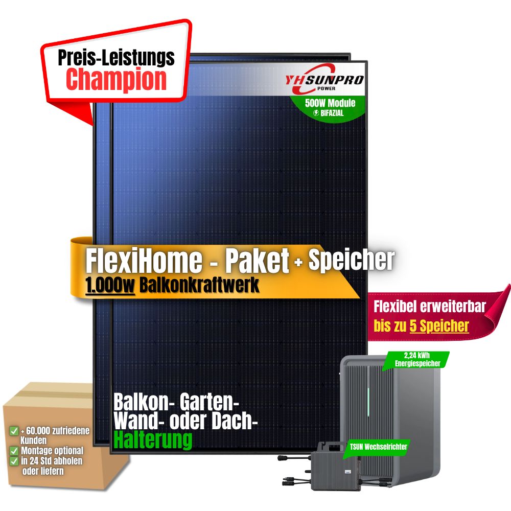 FlexiHome 1000W +2,24kWh Speicher