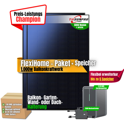 FlexiHome 1000W +2,24kWh Speicher