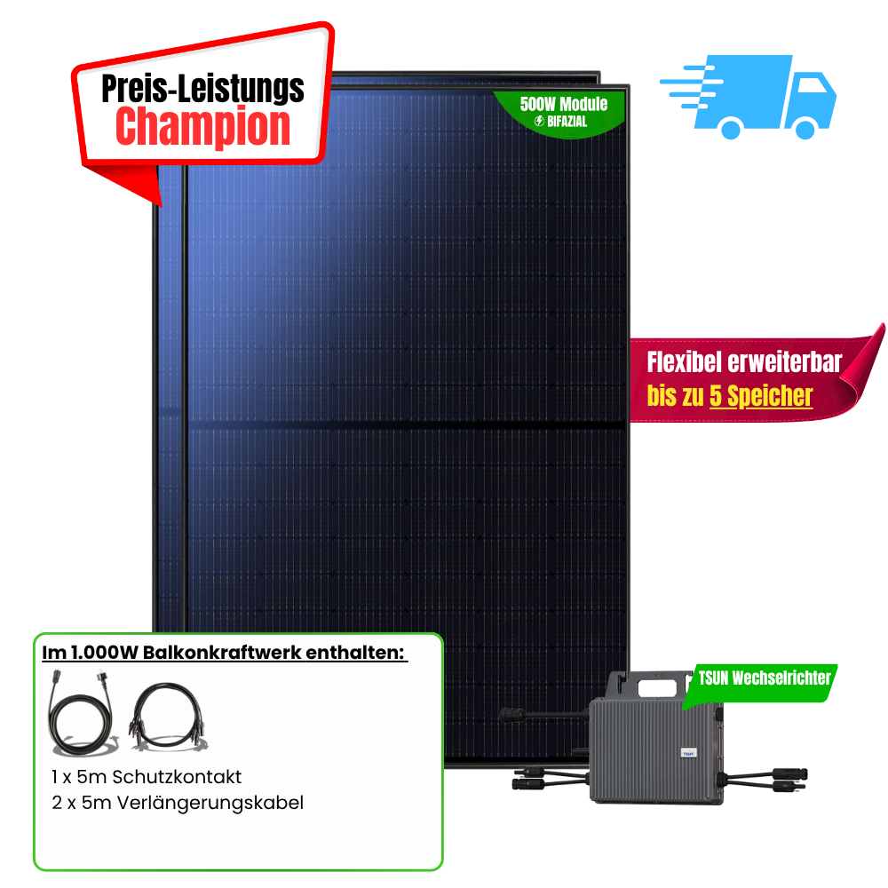 FlexiHome 1000 W Balkonkraftwerk