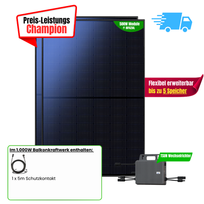FlexiHome 1000 W Balkonkraftwerk