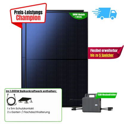 FlexiHome 1000 W Balkonkraftwerk