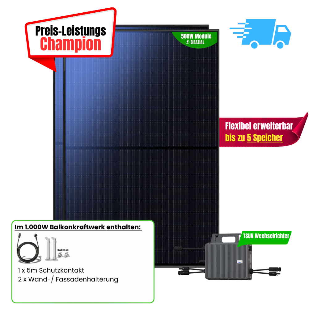 FlexiHome 1000 W Balkonkraftwerk