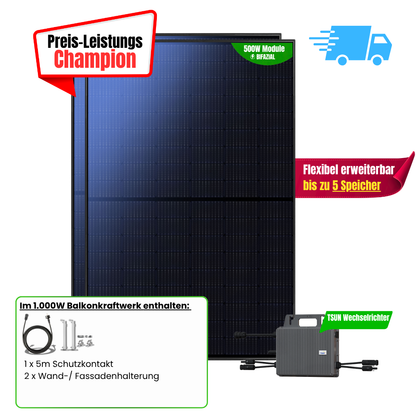 FlexiHome 1000 W Balkonkraftwerk