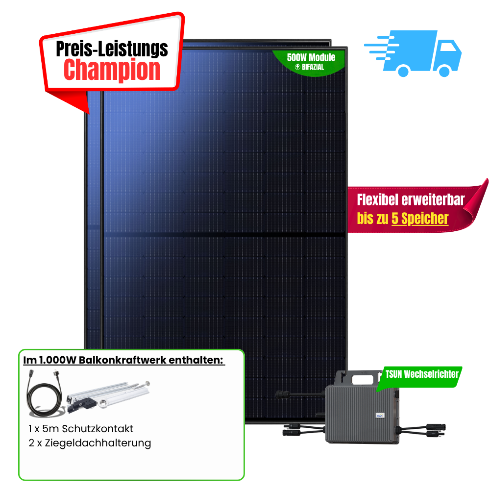 FlexiHome 1000 W Balkonkraftwerk