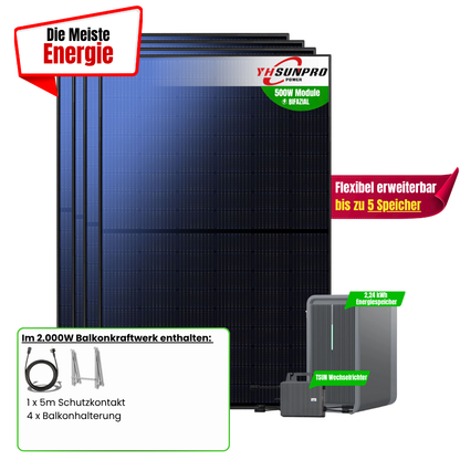 FlexiSolar 2000W +2,24kWh Speicher