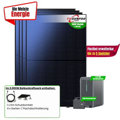 FlexiSolar 2000W +2,24kWh Speicher