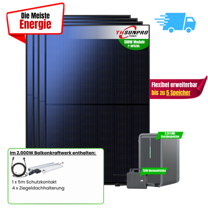 FlexiSolar 2000W +2,24kWh Speicher