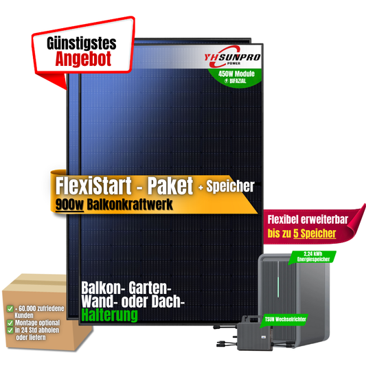 FlexiStart 900W + 2,24kWh Speicher
