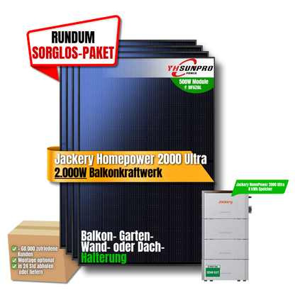 2000W Jackery Homepower 2000 Ultra Balkonkraftwerk 8kWh