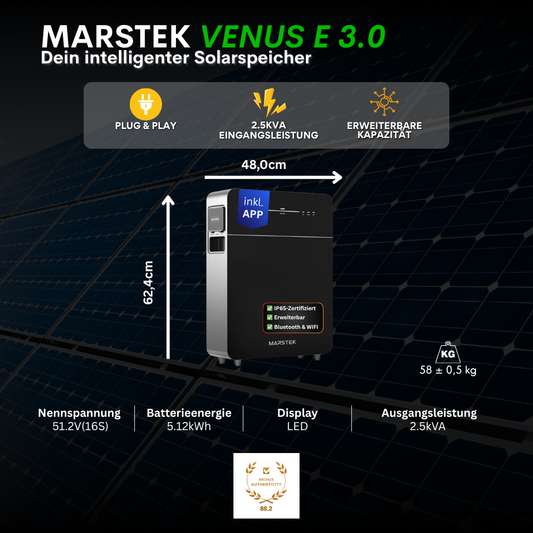 Marstek Venus E 3.0 5,12kWh AC-gekoppelter Energiespeicher