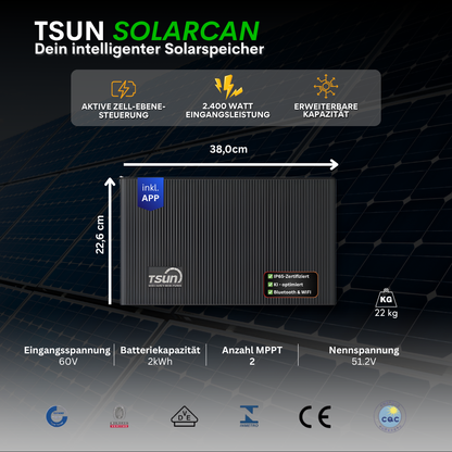 2.000 Watt SolarCan Balkonkraftwerk