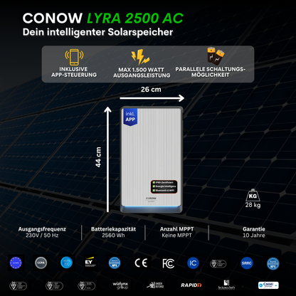Conow Lyra 2500 AC Speicher