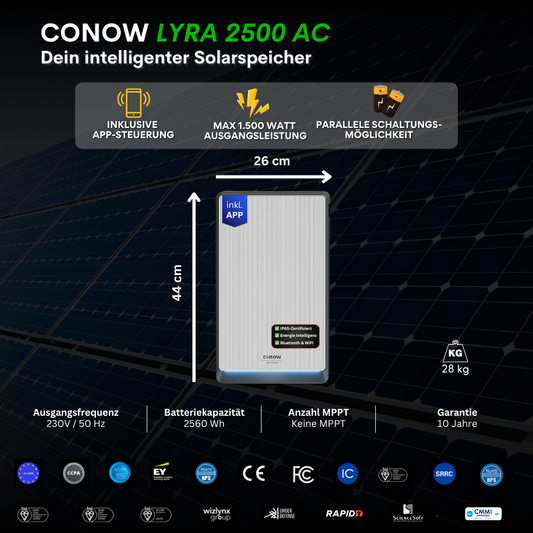 Conow Lyra 2500 AC Speicher