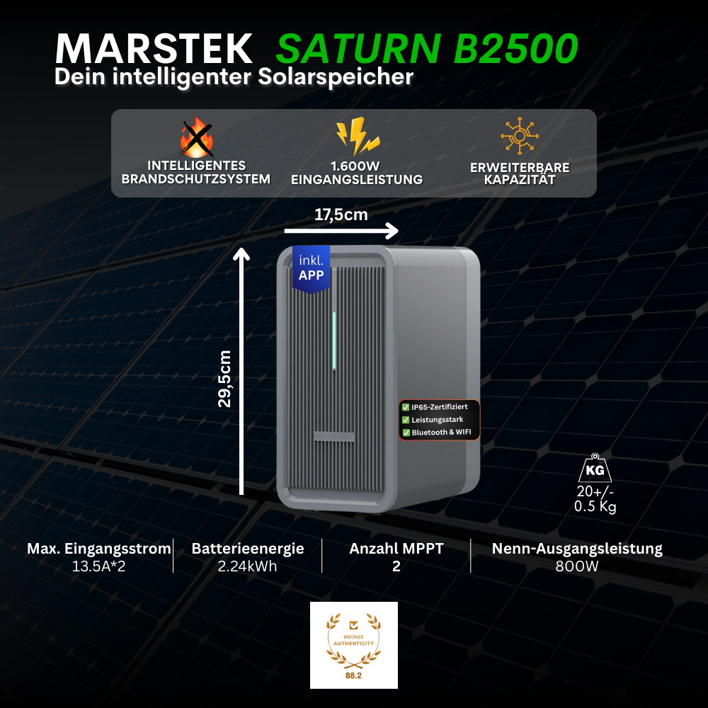 FlexiSolar 2000W +2,24kWh Speicher