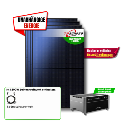 1800 Watt Marstek Venus A Balkonkraftwerk