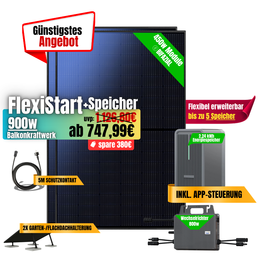 FlexiStart 900W + 2,24kWh Speicher