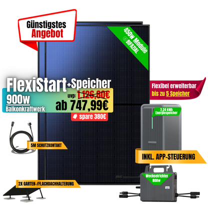 FlexiStart 900W + 2,24kWh Speicher