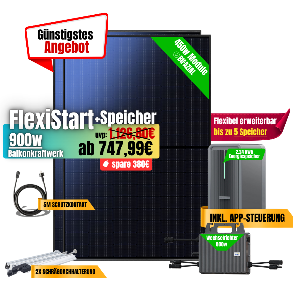 FlexiStart 900W + 2,24kWh Speicher
