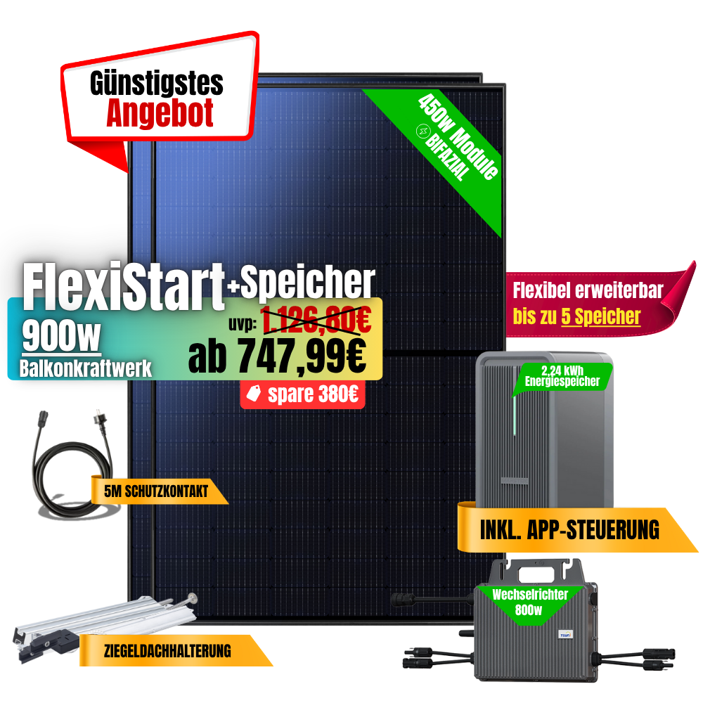 FlexiStart 900W + 2,24kWh Speicher