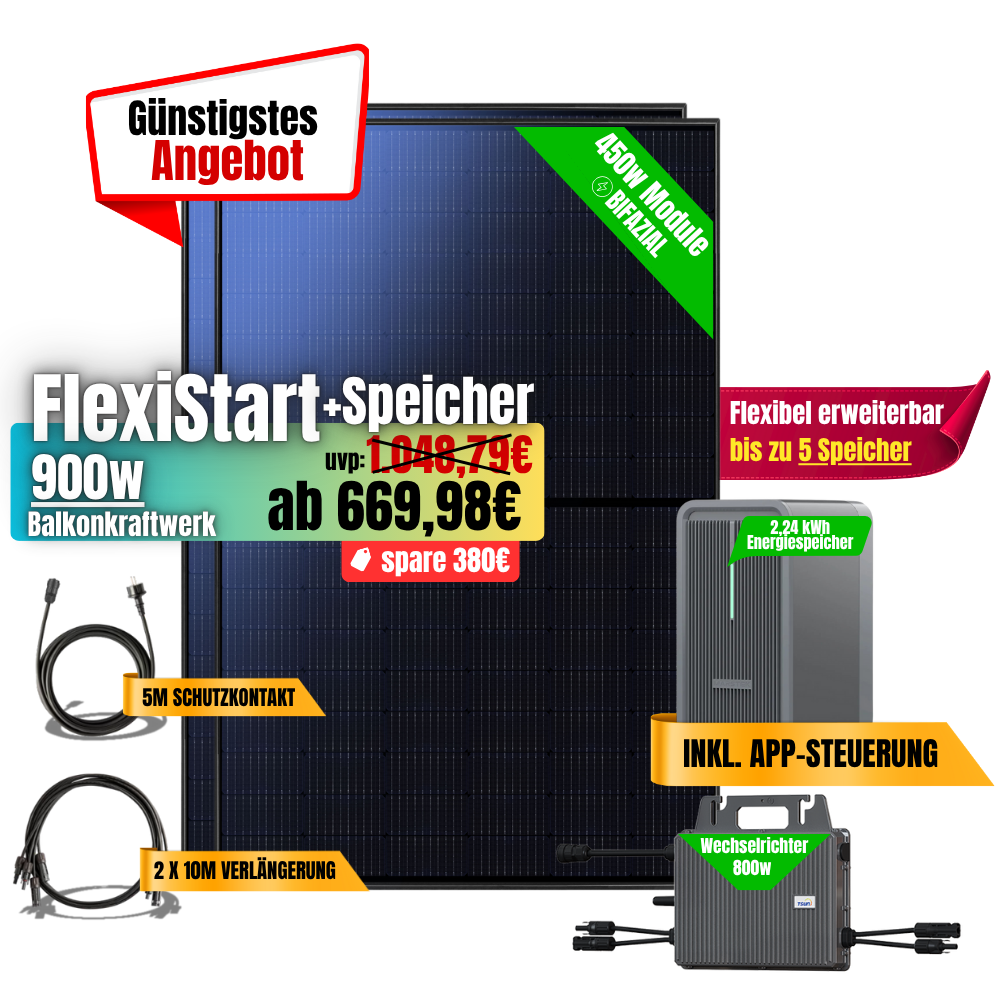 FlexiStart 900W + 2,24kWh Speicher