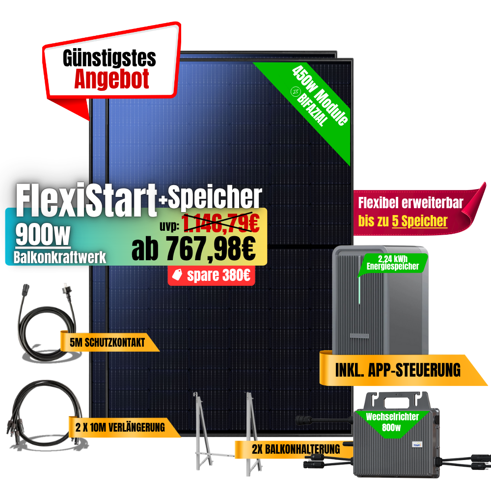 FlexiStart 900W + 2,24kWh Speicher
