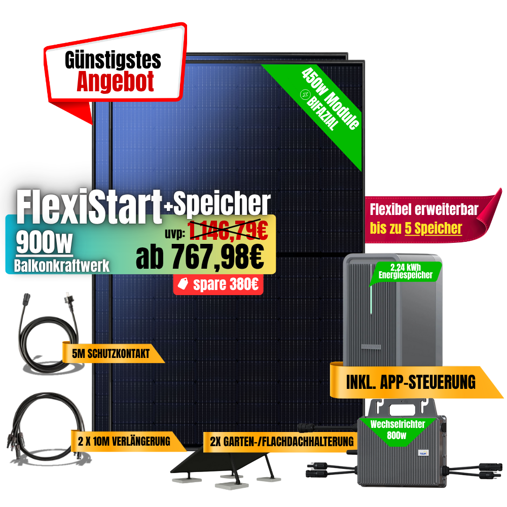 FlexiStart 900W + 2,24kWh Speicher
