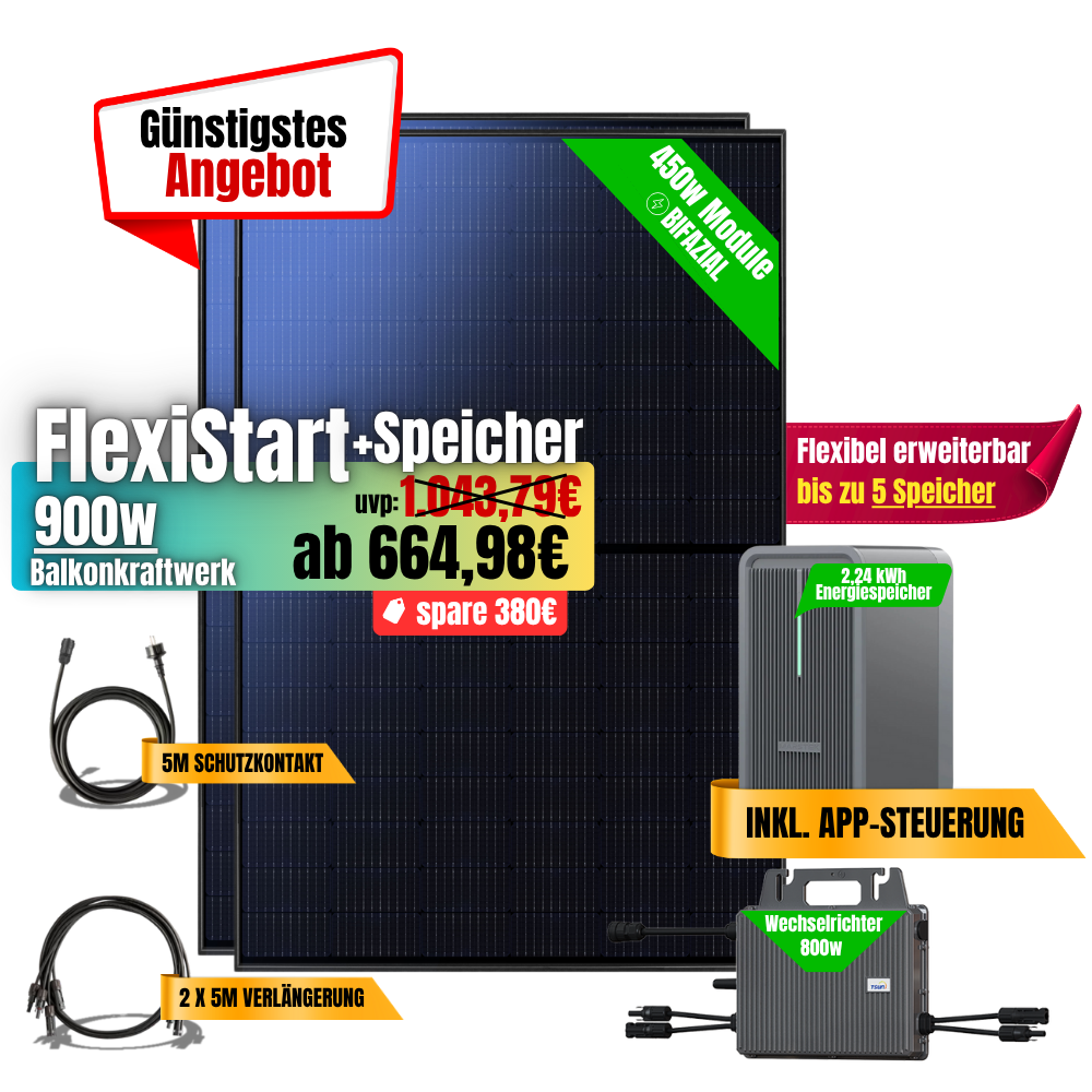FlexiStart 900W + 2,24kWh Speicher