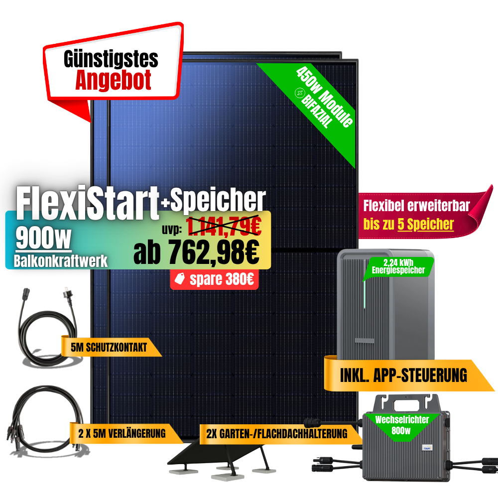 FlexiStart 900W + 2,24kWh Speicher