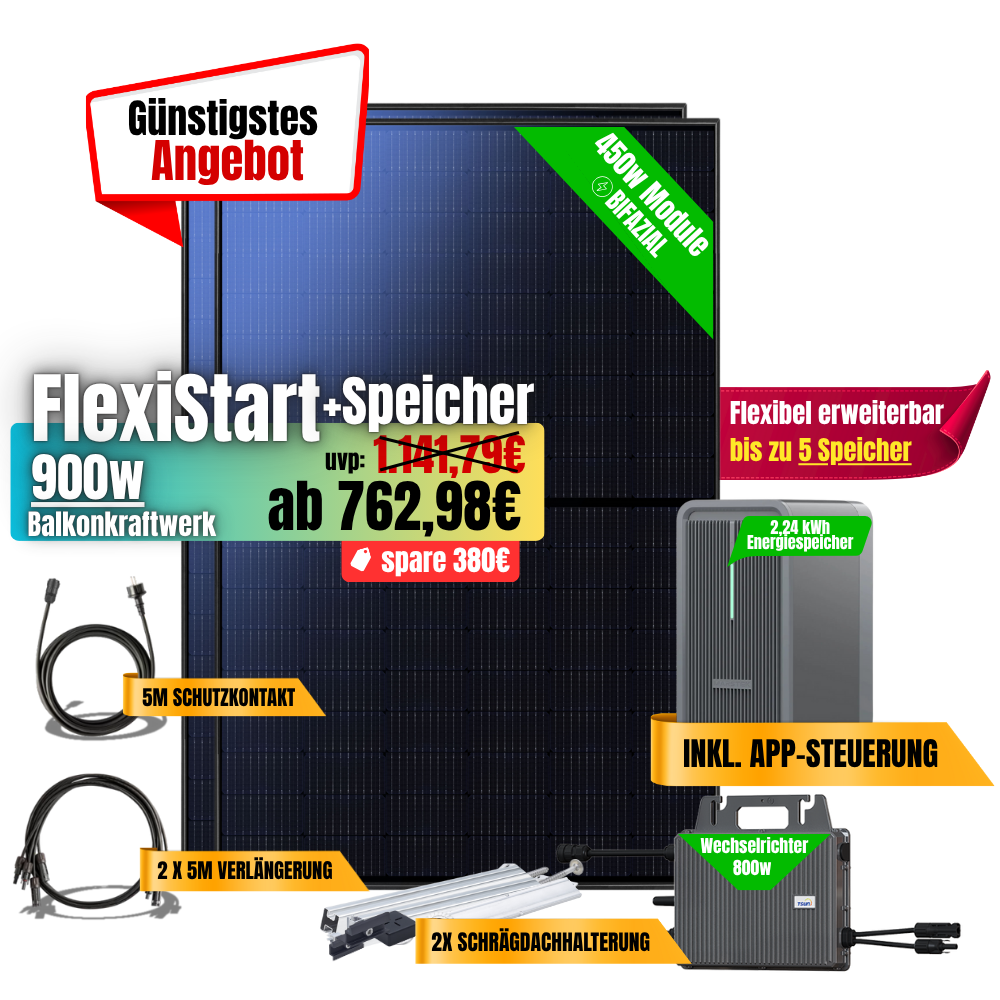 FlexiStart 900W + 2,24kWh Speicher