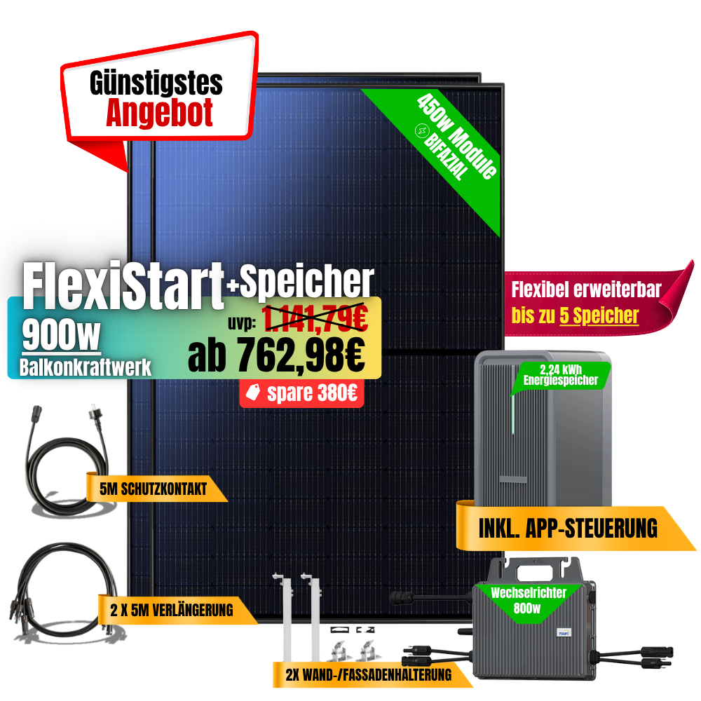 FlexiStart 900W + 2,24kWh Speicher
