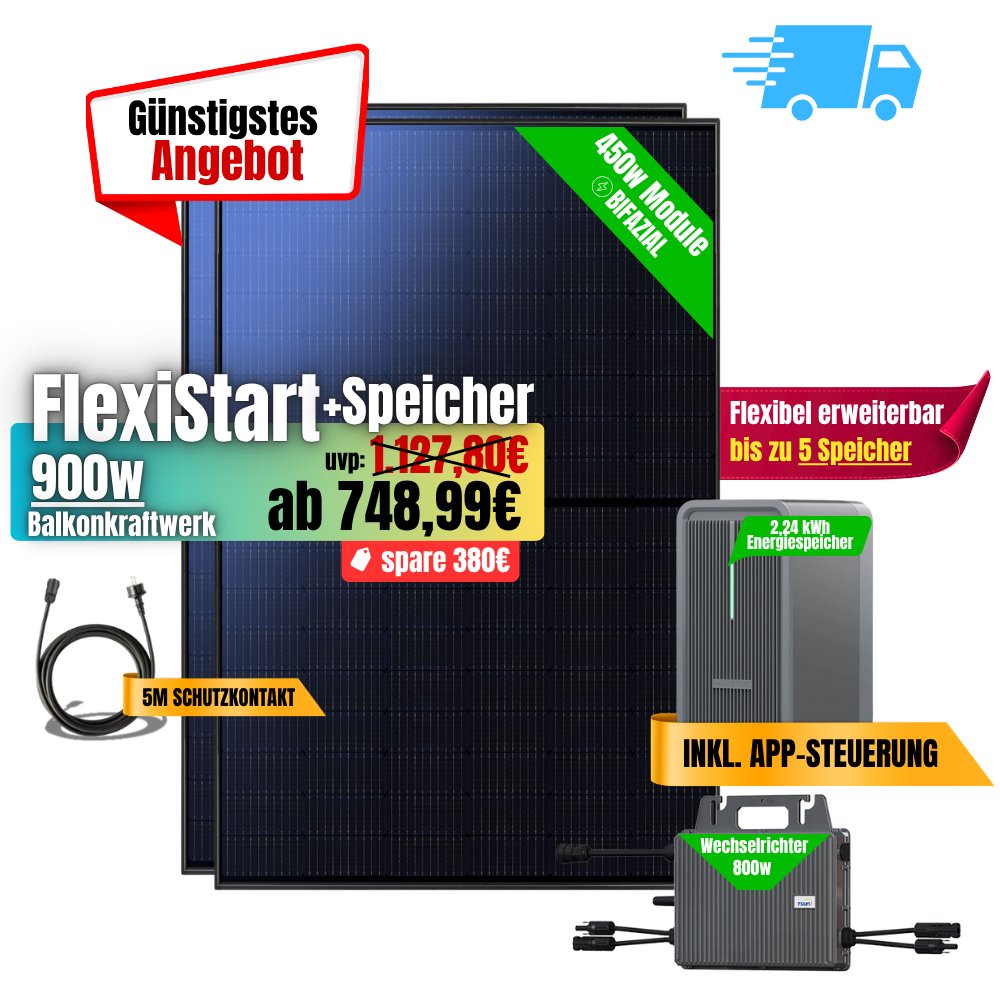 FlexiStart 900W + 2,24kWh Speicher
