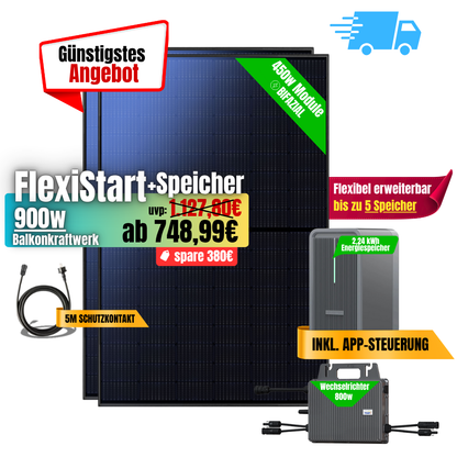 FlexiStart 900W + 2,24kWh Speicher