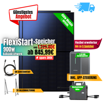 FlexiStart 900W + 2,24kWh Speicher