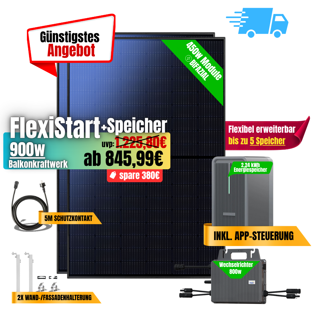 FlexiStart 900W + 2,24kWh Speicher