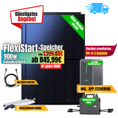 FlexiStart 900W + 2,24kWh Speicher