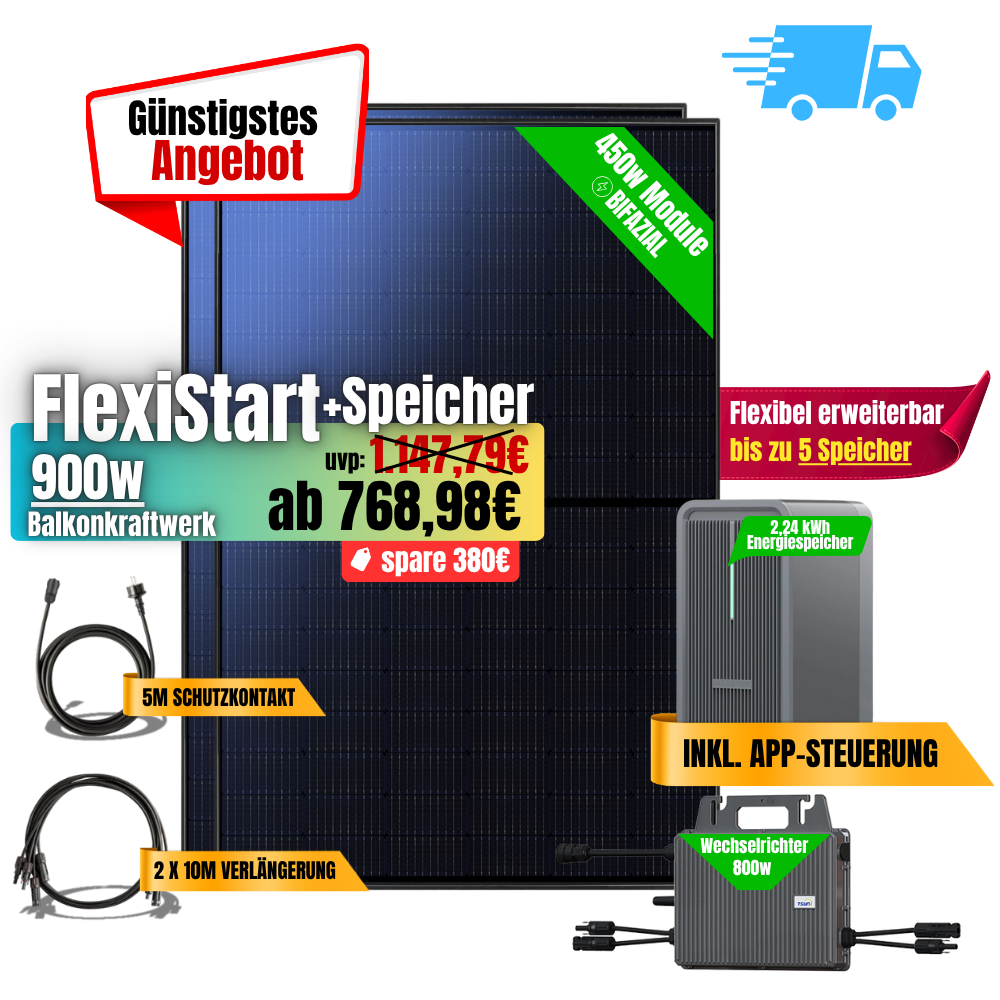 FlexiStart 900W + 2,24kWh Speicher