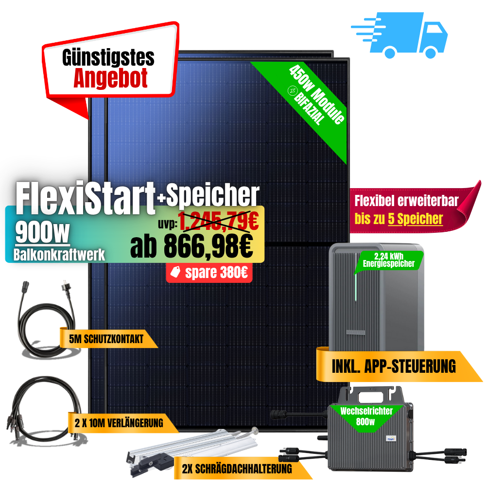 FlexiStart 900W + 2,24kWh Speicher