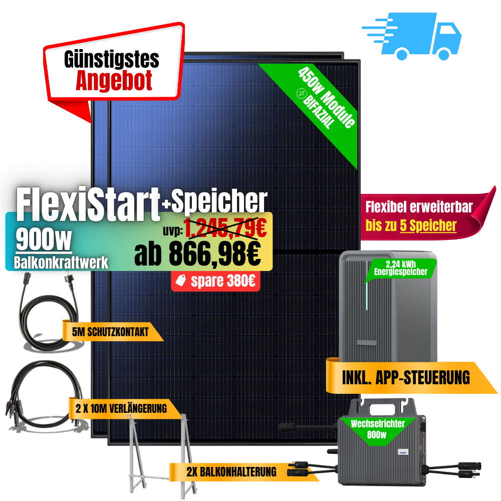 FlexiStart 900W + 2,24kWh Speicher