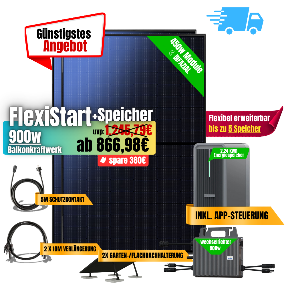 FlexiStart 900W + 2,24kWh Speicher