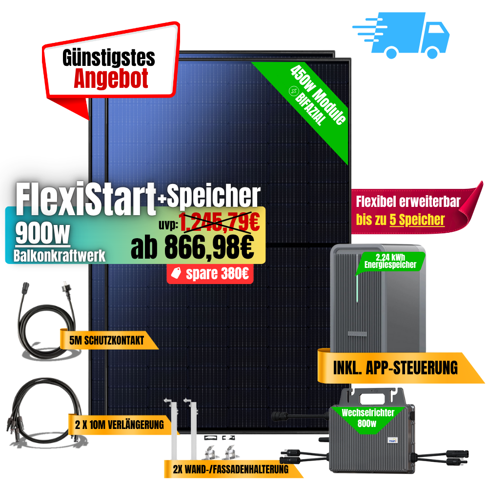 FlexiStart 900W + 2,24kWh Speicher