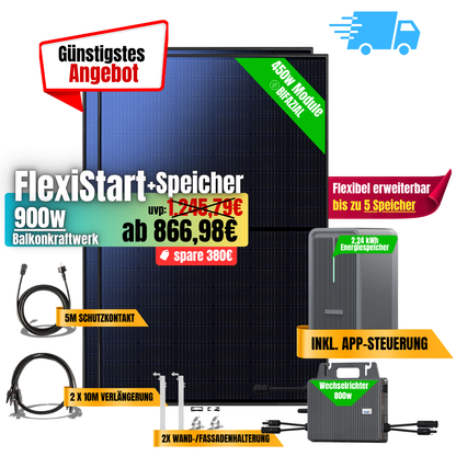 FlexiStart 900W + 2,24kWh Speicher