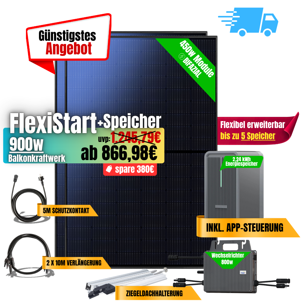 FlexiStart 900W + 2,24kWh Speicher