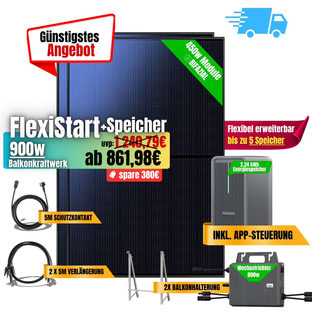FlexiStart 900W + 2,24kWh Speicher