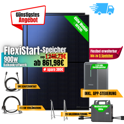 FlexiStart 900W + 2,24kWh Speicher
