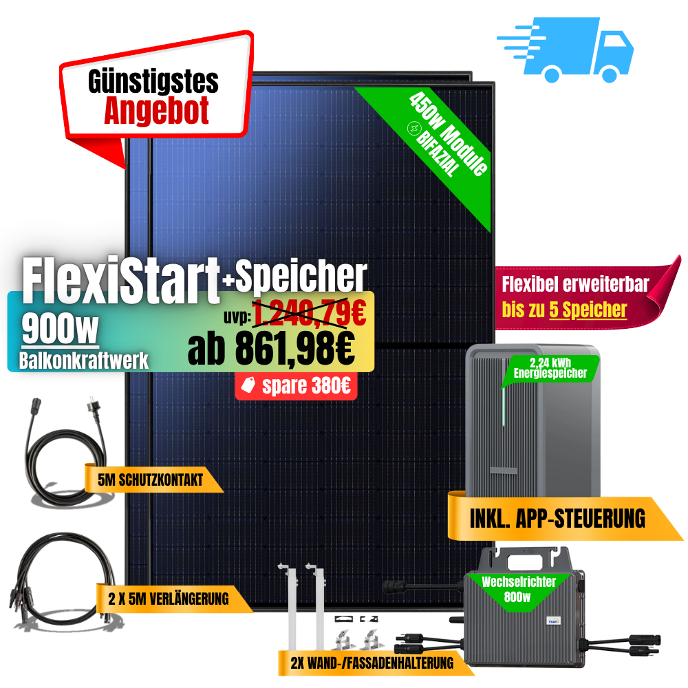 FlexiStart 900W + 2,24kWh Speicher