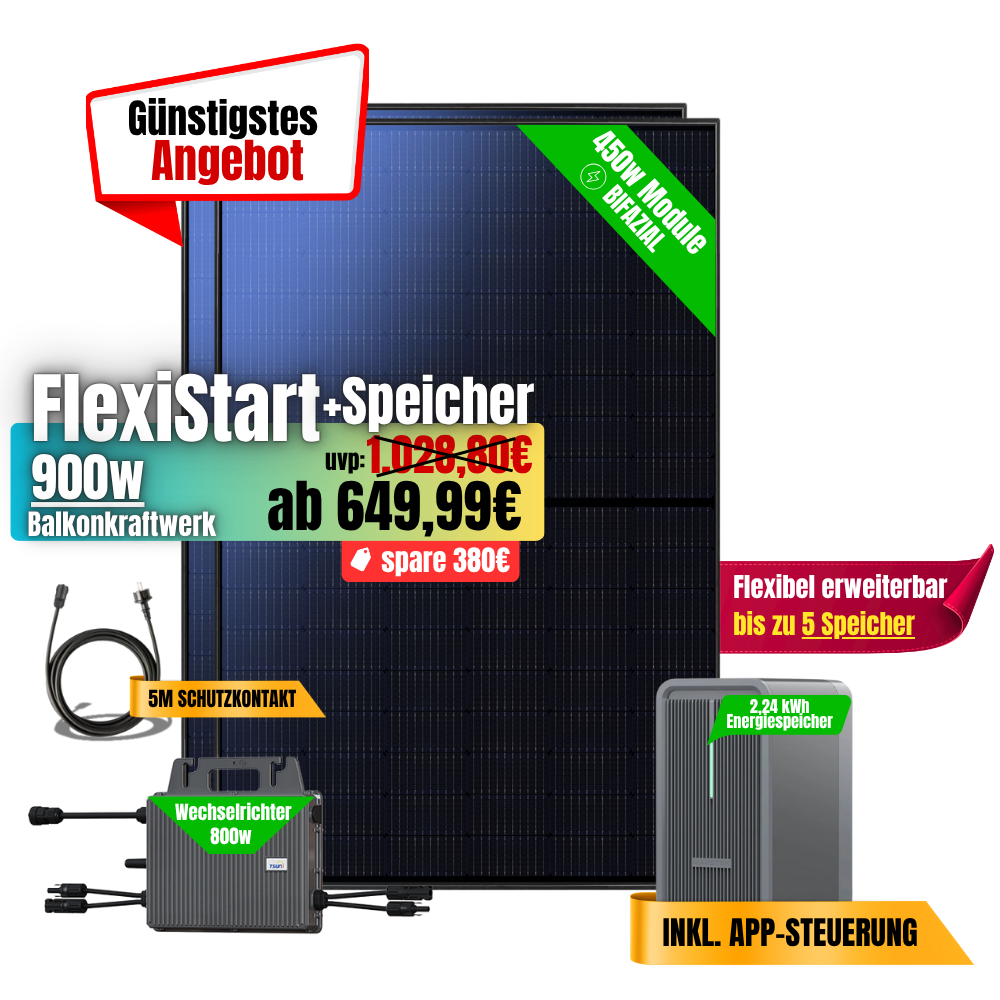 FlexiStart 900W + 2,24kWh Speicher